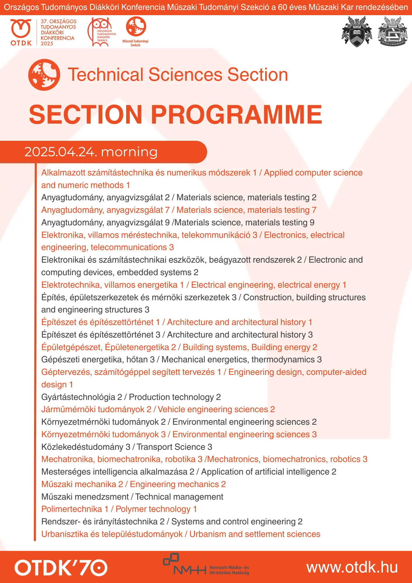 Section programme