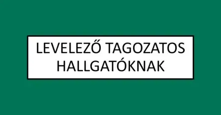 Szaknyelvi ismeretek levelező tagozatos hallgatóknak