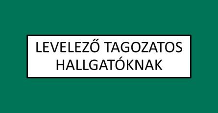 Szaknyelvi ismeretek levelező tagozatos hallgatóknak